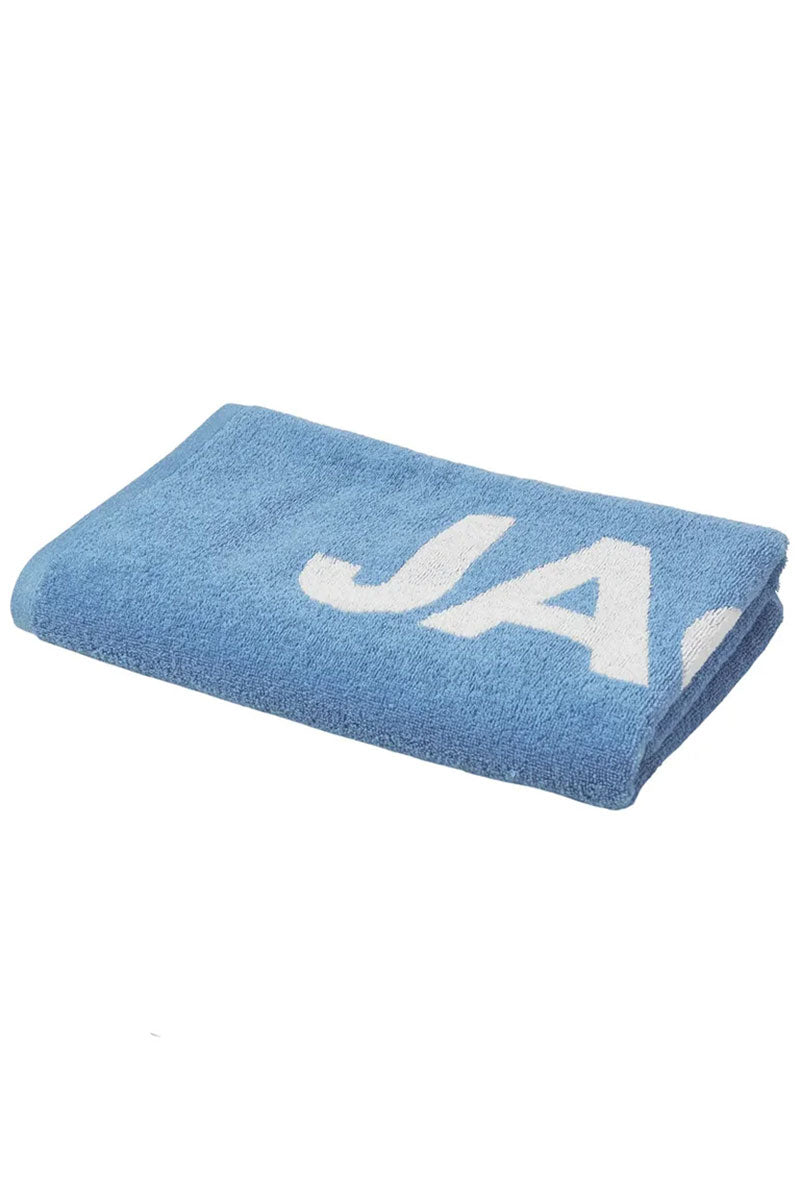 Front image of Logo beach towel in blue, by brand Jack&jones