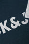 Front detail image of the Logo beach towel in navy, by brand Jack&jones