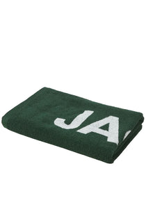 Front image of the Logo beach towel in green, by brand Jack&jones