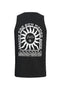Back image of the Sunset back print sleeveless tshirt in black, by brand Jack&jones