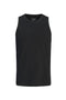 Front image of the Sunset back print sleeveless tshirt in black, by brand Jack&jones