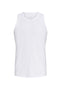 Front image of the Sunset back print sleeveless tshirt in white, by brand Jack&jones
