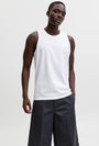 Image of SUNSET BACK PRINT SLEEVELESS TSHIRT in white, by brand JACK&JONES