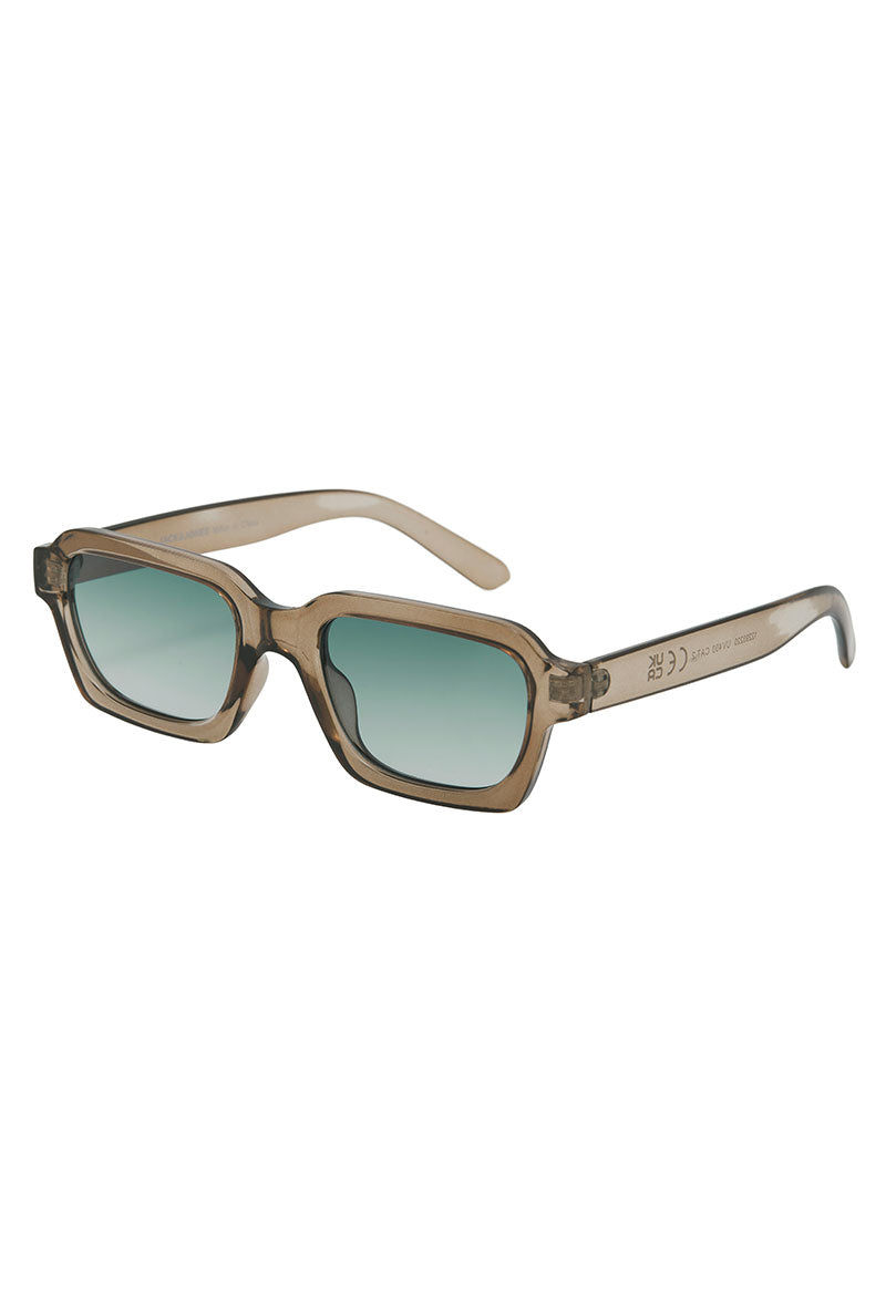 Front image of Avey sunglasses in light brown, by brand Jack&jones