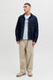 Front image of a model wearing the Blu alex ss tee in light blue, by brand Jack&jones