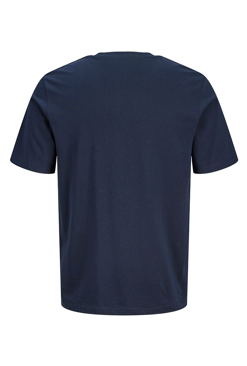 Back image of Blu alex ss tee in navy, by brand Jack&jones