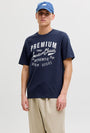 Image of BLU ALEX SS TEE in navy, by brand JACK&JONES