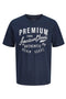 Front image of the Blu alex ss tee in navy, by brand Jack&jones
