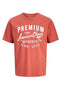 Front image of Blu alex ss tee in red, by brand Jack&jones