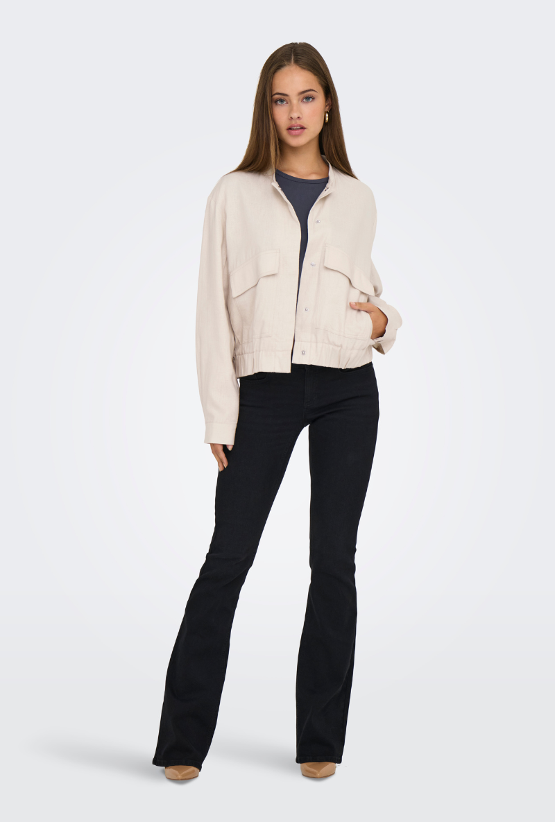 of Jdy karin linen mix short jacket in , by brand Jacqueline de yong