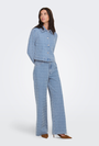 Image of JDY NICO STRUCTURE HW WIDE JEANS in blue, by brand JACQUELINE DE YONG