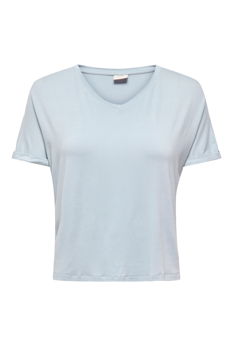 Product image of Jdy sissy s/s vneck top in light blue, by brand Jacqueline de yong