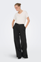 Front image of a model wearing Jdy sissy s/s vneck top in off white, by brand Jacqueline de yong