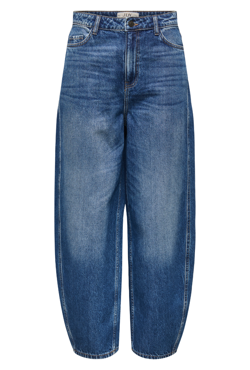 Product image of Jdy susie mw barrel jeans in denim, by brand Jacqueline de yong