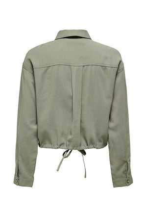 Back image of the Laris life jacket in olive, by brand Only