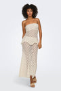 Image of LAYA LACE LONG SKIRT in cream, by brand ONLY
