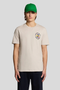 Front image of the Nature graphic tee in beige, by brand Lyle and scott