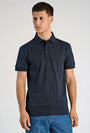 Image of NEEDLE DROP S/S POLO in navy, by brand LINDBERGH
