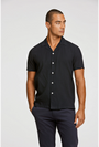 Image of CASUAL LINEN BLEND RESORT SHIRT in black, by brand LINDBERGH
