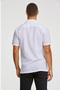 Back image of a model wearing the Casual linen blend resort shirt in white, by brand Lindbergh