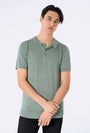 Image of ECOVERO S/S KNIT POLO in light green, by brand LINDBERGH