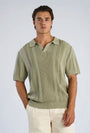 Image of KNITTED S/S POLO in light green, by brand LINDBERGH