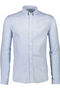 Front image of the Linen/cotton ls shirt in blue, by brand Lindbergh
