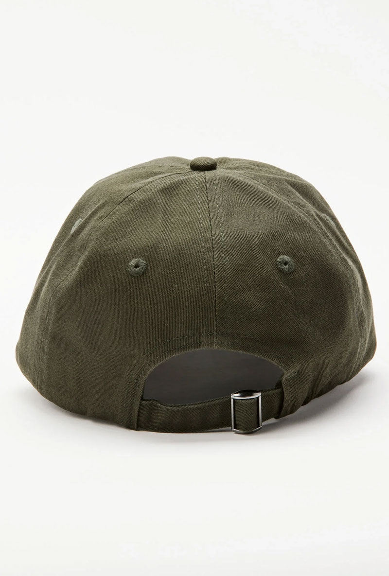 Back image of Logo baseball cap in khaki, by brand Lindbergh