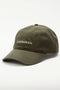 Front image of Logo baseball cap in khaki, by brand Lindbergh