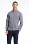 Front image of a model wearing Lindbergh mouline stretch l/s shirt in black, by brand Lindbergh