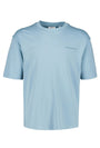 Image of O NECK LOGO OVERSIZED TSHIRT in teal, by brand LINDBERGH