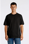 Front image of a model wearing Oversized s/s t in black, by brand Lindbergh