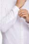 Detail image of the Oxford superflex l/s shirt in white, by brand Lindbergh