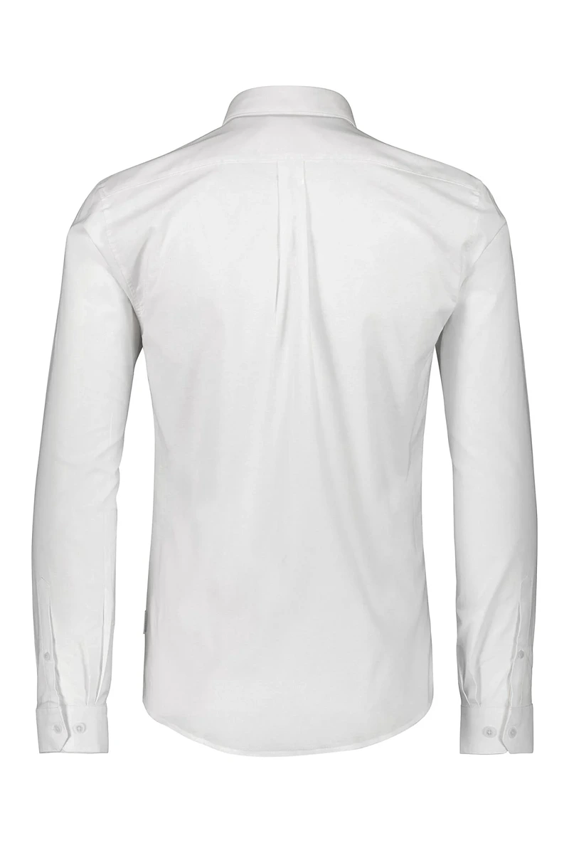 Back image of Oxford superflex l/s shirt in white, by brand Lindbergh