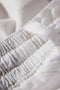 Detail image of the Relaxed fit linen trousers in white, by brand Lindbergh