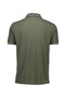 Back image of the S/s contrast polo in khaki, by brand Lindbergh