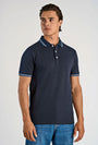 Image of S/S CONTRAST POLO in navy, by brand LINDBERGH