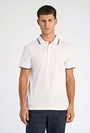 Image of S/S CONTRAST POLO in white, by brand LINDBERGH