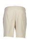 Back image of the Seersucker shorts in beige, by brand Lindbergh