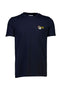 Front image of the Embroidery ss tshirt in navy, by brand Lindbergh