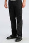 Front image of a model wearing the Loose fit jeans in black, by brand Lindbergh