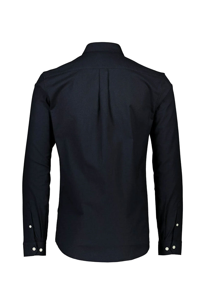 Back image of Oxford superflex ls shirt in black, by brand Lindbergh