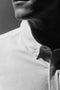 Front image of a model wearing the Oxford superflex ls shirt in white, by brand Lindbergh