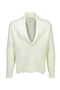 Front image of the Rib shawl collar cardigan in cream, by brand Lindbergh
