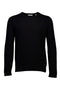 Front image of the Soft viscose blend oneck knit in black, by brand Lindbergh
