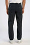 Back image of a model wearing the Superflex chino pants in black, by brand Lindbergh