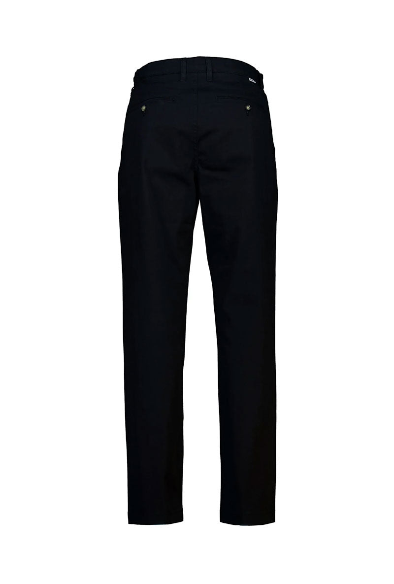 Back image of Superflex chino pants in black, by brand Lindbergh