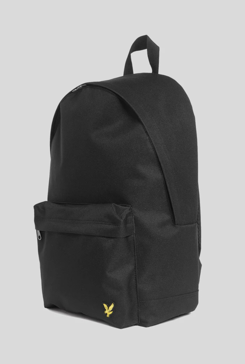 Front image of Lyle and scott backpack in black, by brand Lyle and scott