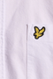 Front image of the Lyle and scott plain oxford shirt in white, by brand Lyle and scott
