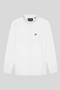 Front image of the Lyle and scott plain oxford shirt in white, by brand Lyle and scott